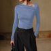 cross-border Business Casual Women's T-shirt With A Slanted Collar, 2025 New Y2K Style, Slim-fit, Regular_ecoleips.com
