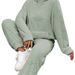 Aria Basics Cross-Border 2025 Autumn Winter New European And American Casual Women's Solid Color Plush Hooded Sleeve Long_ecoleips.com