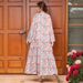 Women's Clothing Robe Muslim Dress Sequin Embroidery V Neck Trumpet Sleeve Loose Long Skirt Female_ecoleips.com
