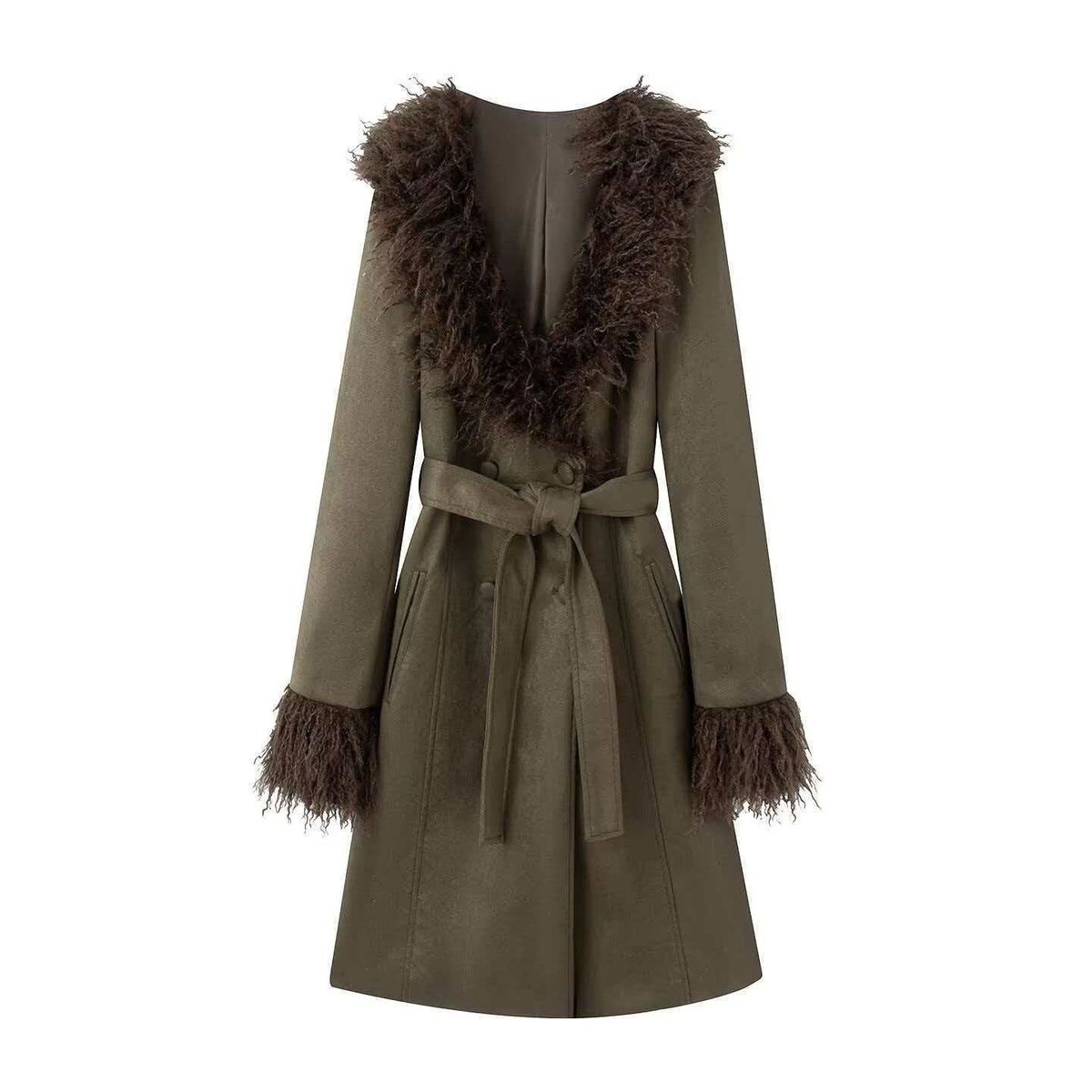 Women's Fringed Suede Jacket - Vintage Boho Chic Coat For Fall & Winter, Casual & Dressy Outfits_ecoleips.com