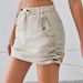 Women's Clothing Summer Washed Drawstring Elastic Waist Denim Short Skirt Trend_ecoleips.com