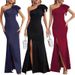 Women's Clothing Women's Dress One Shoulder Bridesmaid Dress Cocktail Banquet Evening Dress_ecoleips.com