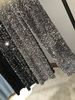 Glitter Velvet Wide Leg Pants - Korean Plush Fabric High Waist Flare Trousers With Sparkle, Extra Long Straight Cut For Women_ecoleips.com