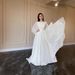 2026 Spring Fashion Court Style French White Double Layer Chiffon Large Hem Princess Fairy Long Dress_ecoleips.com