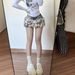 Leopard Print Fur Patchwork Slimming A-Line Midi Skirt Low Waisted Sexy Mini Skirt/Pants for Women Autumn/Winter Style_ecoleips.com