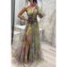 Women's Off-Shoulder Mesh Dress Casual Fashion American Style Thin Summer Elegant Party Dress For Adults_ecoleips.com