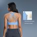 New European American Skin-friendly Nude-feel Sports Bra With Cross-back Design, Shockproof And Supportive_ecoleips.com