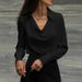 Wholesale Of Solid-Color, Simple And Stylish Women's Shirts And Blouses With A Wavy Collar For Autumn_ecoleips.com