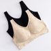 girl Factory Direct Supply Cross-Border Hot-Selling Size Glossy Silk Camisole Shaping Wireless Bra For Women With Large Bust_ecoleips.com