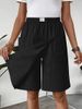 "Women's Casual Shorts With Pockets – Lightweight Polyester Summer Skirt Shorts For Beach & Streetwear"_ecoleips.com