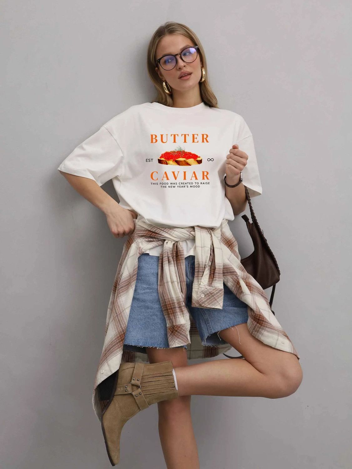 Cute Style BF American Retro Casual Trendy Comfortable Summer New Loose Versatile 100% Cotton T-shirt_ecoleips.com