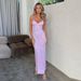 European And American New V-Neck Sexy Backless Vacation Style Elegant Slim Fit Printed Design Strap Dress Women's_ecoleips.com