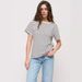 Women's Elegant Black White Striped T-Shirt European American Style round Neck Short Sleeve Breathable Polyester Commuting Top_ecoleips.com
