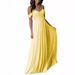 Women's Clothing Off Shoulder Chiffon A Line Ruffle Bridesmaid Dresses Long Evening Gown Prom Party Formal Dress_ecoleips.com