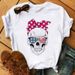 European And American Cross-border Foreign Trade Women's Floral Skull Print Round-neck Short-sleeve T-shirt Top_ecoleips.com
