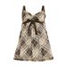 European And American Sweet Girl Style Patterned Contrasting Color Bow Strap Cross-border V-neck Lace Trim Loose_ecoleips.com