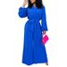 C8596 Cross-Border Women's European And American New Style Export Fashion Long Sleeve Solid Color High Waist Plus Size_ecoleips.com