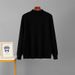 Women's Thickened Semi High Collar Woolen Fleece Lined Sweater Autumn Winter Fashion Top Cross Border Style_ecoleips.com