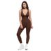 2026 Elastic Fitness Sleeveless V-Neck Belly Slim-fit Sports Yoga Onesie Beauty Back Jumpsuit Pants Women_ecoleips.com