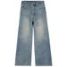 Orange Silk Women's Clothing#American Style Design Wide-Leg Jeans Spring High-Waisted Loose Slimming Floor-Length_ecoleips.com