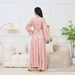Voya Middle Eastern Abaya With Gold Embossing, Fashionable High-end Women's Clothing, Elegant And Slim-fitting Long_ecoleips.com