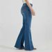 Women's High Waist Flared Jeans – Vintage Embroidered Denim Pants With Stretch For A Retro & Slim Fit_ecoleips.com