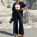 Women's Loose Casual Two-Piece Suit Solid Color European Style Spring/Summer Set_ecoleips.com