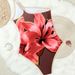 Women's Floral Print Halter One-Piece Swimsuit – Backless & Elegant Cut (S-L, Scarlet Red)_ecoleips.com