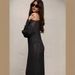 Women's Clothing Temperament Round Neck Off Shoulder Hollow Knitted Long Skirt Hip Dress_ecoleips.com