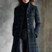European And American Style Women's Cardigan Digital Print Plaid Single Breasted Long Sleeved Outerwear_ecoleips.com