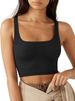 23 Spring New European And American Style Ins Women's Solid Color Fashion Trendy Sexy Ribbed Short Tank Top_ecoleips.com