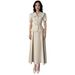 girl 2025 Autumn New European And American Cross-Border Women's Fashion Light Beige Lapel Tie Waist Dress Set Elegant Party_ecoleips.com