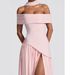 Women's Clothing Elegant Solid Color Slit Dress High End Strapless Fitted Gown With Paneling Style Women's For Formal & Casual For Women_ecoleips.com