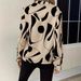 In-stock European And American Cross-border Foreign Trade Women's Printed Notched Collar Casual Long-sleeve_ecoleips.com