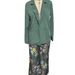 Women's Casual Floral Print Wide Leg Pants & Solid Color Blazer Set - Stylish Office Wear & Everyday Comfort_ecoleips.com
