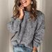 Small Batch Fashion European And American Style Women's Casual Pullover Long Sleeve Round Neck Floral Dot Knitted_ecoleips.com