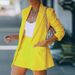 2025wish European And American Cross-Border Tops Shorts Suit Set Sexy Elegant Women's Fashion Casual Lapel Cardigan_ecoleips.com