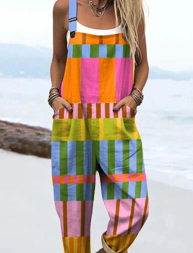 Daisi Kuo European And American Cross-border Independent New Printed Loose Casual Overalls For Women_ecoleips.com