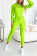 women's long sve pma set winter cozy fce loungewear spwear home outfit vneck soft w lounge suit for women (grey, brown, black)_ecoleips.com