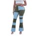 Women's Clothing New Retro Washed Contrast Color High Waist Hip Lifting Hot Girl Flared Women's Denim Trousers_ecoleips.com