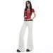 In-stock White Low-waist Flared Jeans Women, Spring/summer Slim-fit Stretch Straight-leg Bell-bottom Pants, Available_ecoleips.com
