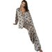 Autumn New Printed Loose Women's Pajamas Two-Piece Set Wearable Outside European And American Cross-Border_ecoleips.com