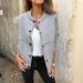 Aria Basics Aria Basics 2025 Cross-Border European And American Independent Station Autumn Winter New Striped Loose Round Neck Button Long_ecoleips.com