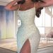 Women's Sexy Floral Spaghetti Strap Dress Stylish Tie‑Up Waist‑Cinch Design With Elegant Slit Detail_ecoleips.com