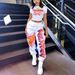 Women's Clothing Summer Casual Two Piece Suit For Women Heart Shaped Letter Print Short Sleeved Tops Sweatpants Two Piece Suit For Women_ecoleips.com
