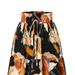 K A-line Pleated Skirt With Floral Print And Elastic Waist For Autumn._ecoleips.com
