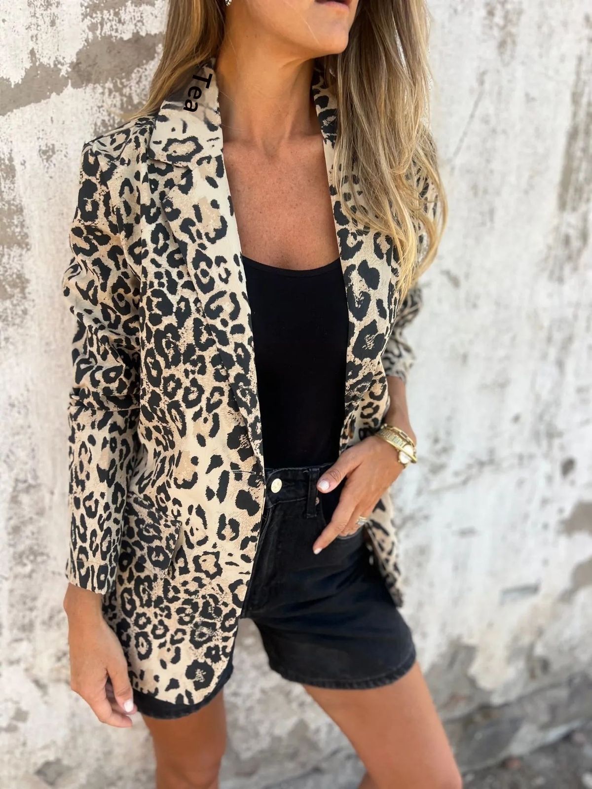 , , Wish: European And American Autumn Fashion Trend Leopard Print Stylish Commuter Blazer_ecoleips.com