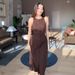 Women's Sleeveless Button Front A-Line Dress High Waist Summer Casual Elegant Wrap Dress Polyester Stretch Comfortable_ecoleips.com