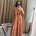 Women's Clothing Elegant Halter Neck Ruffle Suspender Dress For Women Spring European American Style Floral Print Three Dimensional Sleeveless_ecoleips.com