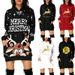 Women’s Christmas Print Hoodie – Long Sleeve, Kangaroo Pocket, Mid-Length, Casual & Festive (Multiple Colors & Sizes S-XXXL)_ecoleips.com